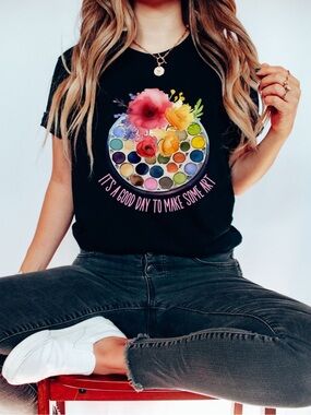 Art Teacher Black It’s A Good Day To Make Some Art Tee Size XL